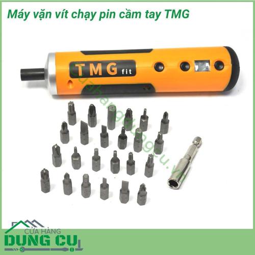 Máy vặn vít dùng pin đa năng TMG nhỏ gọn tiện lợi, giúp công việc vặn vít nhanh chóng, giảm thời gian làm việc, tăng năng suất lao động