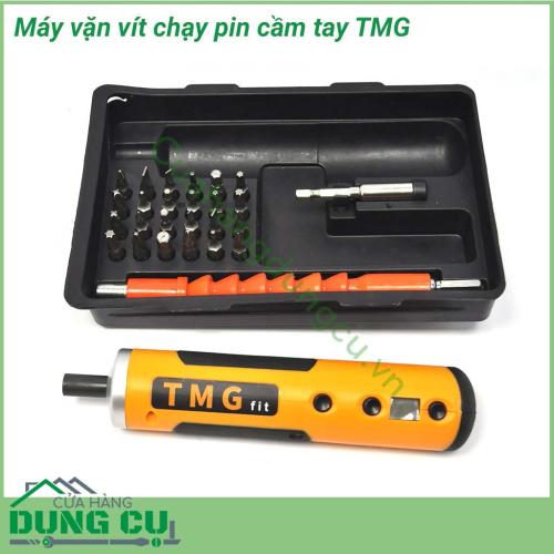 Máy vặn vít dùng pin đa năng TMG nhỏ gọn tiện lợi, giúp công việc vặn vít nhanh chóng, giảm thời gian làm việc, tăng năng suất lao động