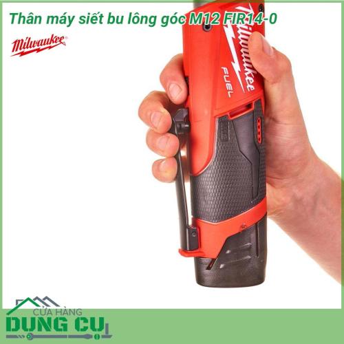 Máy siết bu lông góc Milwaukee M12 FIR14-0 có kích thước và trọng lượng nhẹ, điều này giúp người dùng cầm chắc tay hơn, không tốn nhiều sức trong quá trình làm việc, giúp tiết kiệm thời gian thao tác.