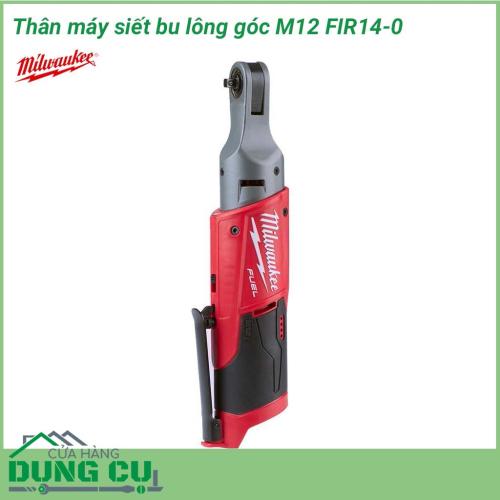 Máy siết bu lông góc Milwaukee M12 FIR14-0 có kích thước và trọng lượng nhẹ, điều này giúp người dùng cầm chắc tay hơn, không tốn nhiều sức trong quá trình làm việc, giúp tiết kiệm thời gian thao tác.