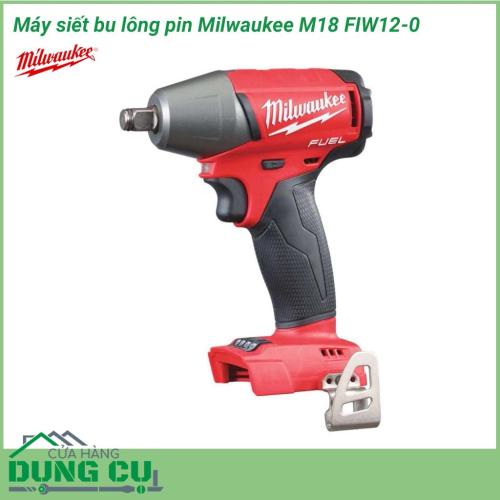 Máy siết bu lông Milwaukee M18 FIW12-0 chuyên nghiệp sở hữu lực xoắn 300Nm đầy mạnh mẽ, động cơ không chổi than, tốc độ không tải tối đa 2.500 vòng/phút, lực đập 3.100 lần/phút, giúp tối ưu nhất trong việc vặn, siết, cố định ốc nhanh chóng và hiệu quả.