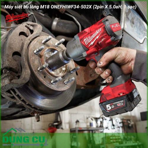 Máy siết bu lông Milwaukee M18 ONEFHIWF34-502X Trọn Bộ được trang bị tốc độ không tải 1.800 vòng/phút, lực đập 2.400 lần/phút cung cấp khả năng hoạt động mạnh mẽ, tối ưu nhất trong việc vặn, siết, cố định những con ốc được nhanh chóng và hiệu quả.