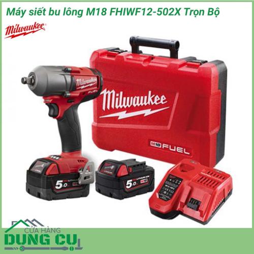 Máy siết bu lông Milwaukee M18 FHIWF12-502X Trọn Bộ có tác dụng dùng để siết, cố định các loại bu lông, ốc. Đây là một thiết bị không thể thiếu trong mọi quy trình sản xuất và sửa chữa thiết bị, giúp công việc hoàn thành nhanh chóng và chính xác.