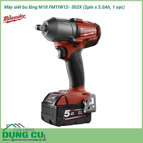 Máy siết bu lông Milwaukee M18 FMTIW12- 502X Trọn bộ là công cụ thường được sử dụng trong các nhà máy sản xuất hoặc các cửa hàng sửa chữa xe máy, ô tô. Máy có tác dụng dùng để siết, cố định các loại bu lông, ốc.