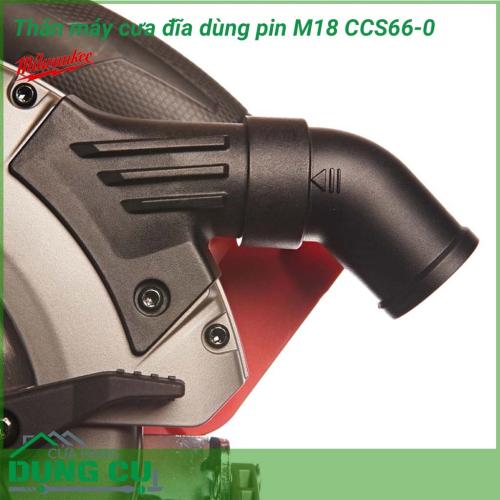 Máy cưa đĩa dùng pin Milwaukee M18 CCS66-0 công cụ sử dụng để cắt rời các bề mặt được làm bằng gỗ. Với động cơ không chổi than cung cấp năng lượng nhiều hơn tới 25%, gấp đôi thời lượng pin và đảm bảo tuổi thọ gấp 3 lần so với động cơ thông thường. 