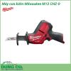 Máy cưa kiếm Milwaukee M12 CHZ-0 thiết kế nhỏ gọn, giúp người dùng điều khiển máy dễ hơn, cho đường cắt chính xác, làm việc được ở mọi không gian.