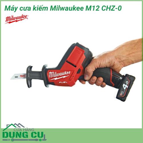 Máy cưa kiếm Milwaukee M12 CHZ-0 thiết kế nhỏ gọn, giúp người dùng điều khiển máy dễ hơn, cho đường cắt chính xác, làm việc được ở mọi không gian.