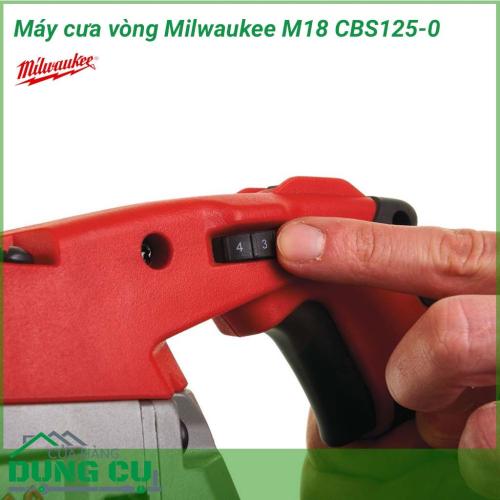 Máy cưa vòng Milwaukee M18 CBS125-0 chuyên nghiệp cho hiệu suất cắt nhanh hơn so với các dòng máy sử dụng điện cơ bản, mang lại thời gian chạy gấp 2 lần so với các tùy chọn không dây khác.