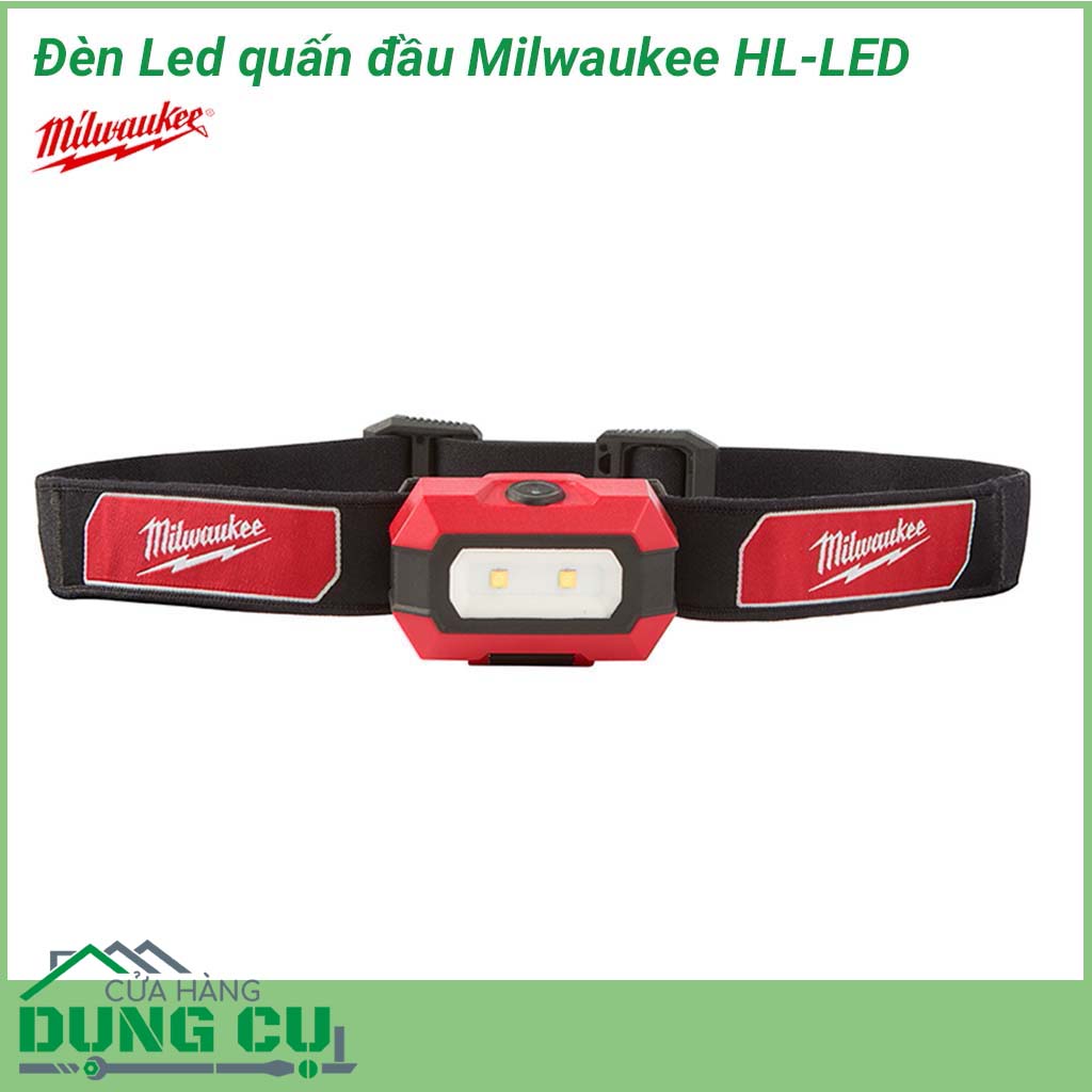 Đèn Led quấn đầu Milwaukee HL-LED sử dụng để chiếu sáng không cần cầm nắm. Thiết kế gọn nhẹ. Chiếu sáng rộng