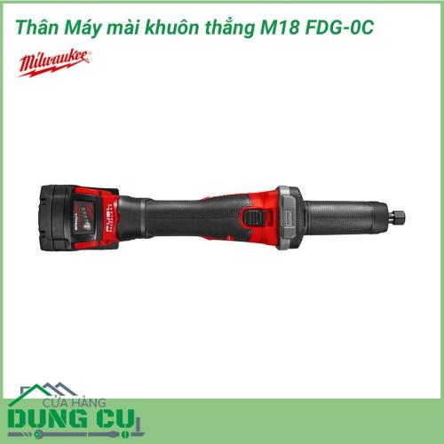 Máy mài khuôn Milwaukee M18 FDG-0C giải pháp lý tưởng giúp người lao động dễ dàng mài nhẵn những vị trí, khe góc hẹp khó tiếp cận. Dòng máy chuyên nghiệp với động cơ không chổi than hiện đại kết hợp với dòng pin REDLITHIUM ™ cung cấp sức mạnh vượt trội. 