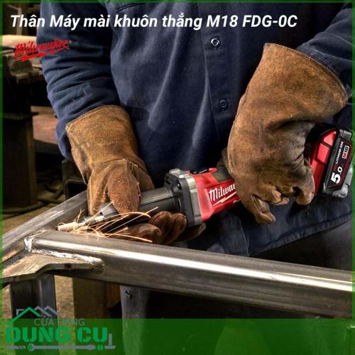 Máy mài khuôn Milwaukee M18 FDG-0C giải pháp lý tưởng giúp người lao động dễ dàng mài nhẵn những vị trí, khe góc hẹp khó tiếp cận. Dòng máy chuyên nghiệp với động cơ không chổi than hiện đại kết hợp với dòng pin REDLITHIUM ™ cung cấp sức mạnh vượt trội. 