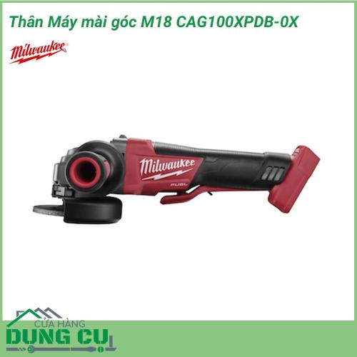 Thân máy mài góc Milwaukee M18 CAG100XPDB-0X động cơ không chổi than mạnh mẽ cung cấp các nguồn năng lượng cần thiết giúp việc mài hoặc cắt nguyên vật liệu được diễn ra một cách nhanh chóng và hiệu quả. 