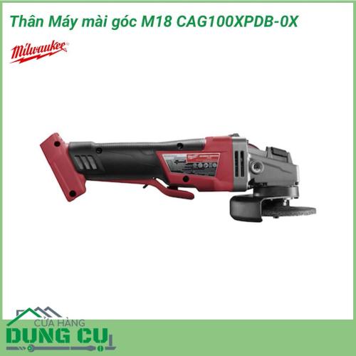 Thân máy mài góc Milwaukee M18 CAG100XPDB-0X động cơ không chổi than mạnh mẽ cung cấp các nguồn năng lượng cần thiết giúp việc mài hoặc cắt nguyên vật liệu được diễn ra một cách nhanh chóng và hiệu quả. 