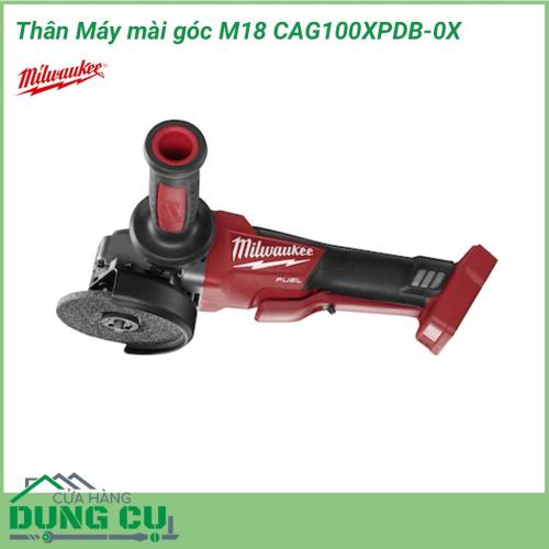 Thân máy mài góc Milwaukee M18 CAG100XPDB-0X động cơ không chổi than mạnh mẽ cung cấp các nguồn năng lượng cần thiết giúp việc mài hoặc cắt nguyên vật liệu được diễn ra một cách nhanh chóng và hiệu quả. 