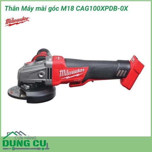 Thân máy mài góc Milwaukee M18 CAG100XPDB-0X động cơ không chổi than mạnh mẽ cung cấp các nguồn năng lượng cần thiết giúp việc mài hoặc cắt nguyên vật liệu được diễn ra một cách nhanh chóng và hiệu quả. 