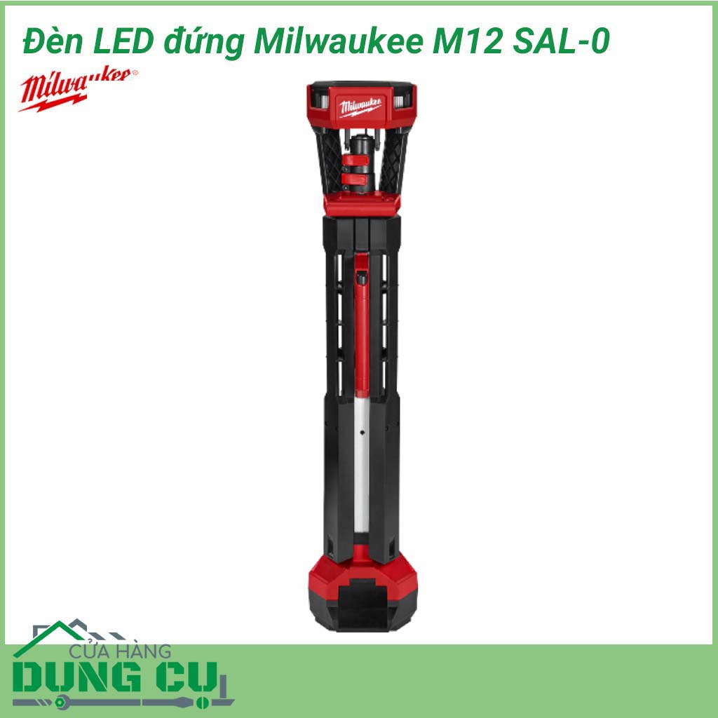Đèn LED đứng Milwaukee M12 SAL-0 được thiết kế để cung cấp cho các chuyên gia một giải pháp chiếu sáng khu vực thích nghi, thực hiện và tồn tại trong sử dụng công nghiệp không giống như bất kỳ đèn làm việc cầm tay nào khác.