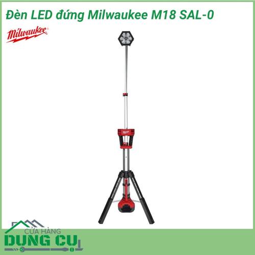 Đèn led đứng Milwaukee  M18 SAL-0 được thiết kế để cung cấp cho các chuyên gia một giải pháp chiếu sáng khu vực thích nghi, thực hiện và tồn tại trong sử dụng công nghiệp không giống như bất kỳ đèn làm việc cầm tay nào khác.