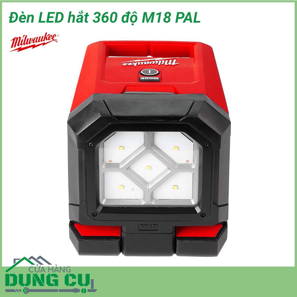 Đèn LED hắt 360 độ Milwaukee M18 PAL là dòng đèn LED có đèn chiếu sáng chất lượng cao và không cần thay thế trọn đời. Đèn có khả năng linh hoạt cực kỳ lớn, được thiết kế để hoạt động ở mọi không gian làm việc và đặt được trên mọi bề mặt.