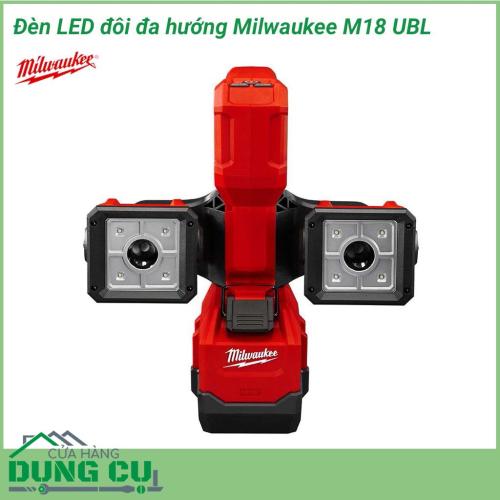 Đèn led đôi đa hướng Milwaukee M18 UBL-0 với thiết kế đa chức năng như vậy giúp người dùng có thể sử dụng quay chiếu sáng nhiều hướng khác nhau. Đèn sử dụng cơ chế chiếu sáng đa điểm giúp mang lại những nguồn ánh sáng tự nhiên cho người lao động