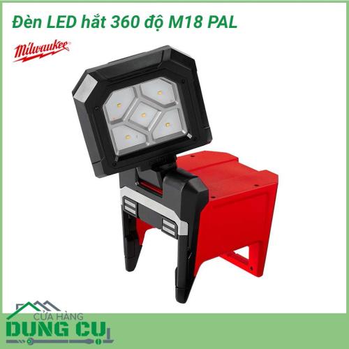 Đèn LED hắt 360 độ Milwaukee M18 PAL là dòng đèn LED có đèn chiếu sáng chất lượng cao và không cần thay thế trọn đời. Đèn có khả năng linh hoạt cực kỳ lớn, được thiết kế để hoạt động ở mọi không gian làm việc và đặt được trên mọi bề mặt.