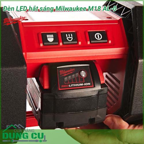 Đèn led hắt sáng Milwaukee M18 AL-0 là dòng đèn LED có công suất lớn cùng độ bền khá cao. Sử dụng đến 8 đèn LED khả năng chiếu sáng mạnh, tia sáng đồng đều. Thiết kế theo hình bát giác cho phép ánh sáng chiếu được nhiều góc độ khác nhau.