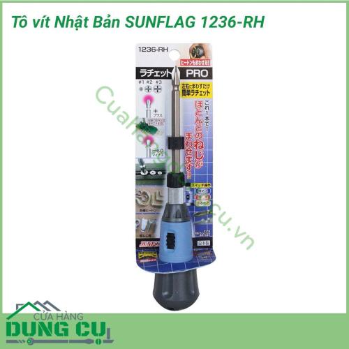 Tuốc nơ vít đa năng Nhật Bản SUNFLAG 1236-RH dùng để mở các con vít bake, vít xẻ 1 rãnh, vít móc tròn, vít L. Sử dụng trong ngành nội thất, xây dựng, sửa chữa bảo trì thiết bị, nhà máy...Tuốc nơ vít dụng cụ sửa chữa không thể thiếu trong thùng đồ nghề 