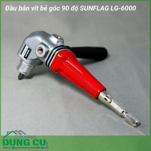 Đầu bắn vít bẻ góc 90 độ Nhật Bản SUNFLAG LG-6000 dành cho công việc ở những nơi khó tiếp cận với máy móc, nơi sâu và khu vực liền kề tường. Hữu ích cho việc bắt vít trên tường, cạnh và góc. 