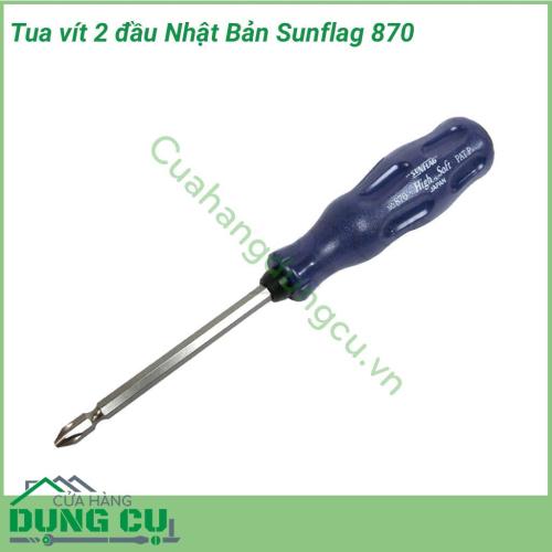 Tua vít 2 đầu PH2/SL6x135mm Sunflag 870 sử dụng để siết hoặc mở các con vít. Được dùng rộng rãi trong công nghiệp như ngành điện-điện tử- viễn thông, điện lạnh, ô tô...cũng như trong dân dụng.