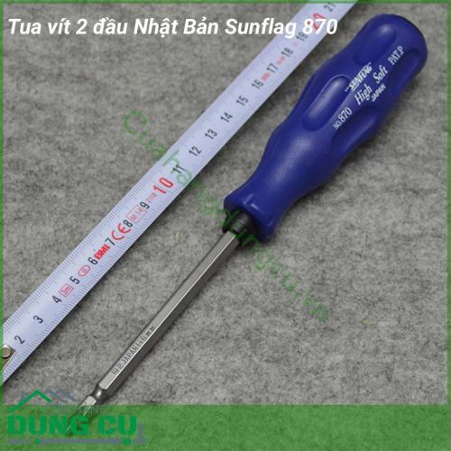 Tua vít 2 đầu PH2/SL6x135mm Sunflag 870 sử dụng để siết hoặc mở các con vít. Được dùng rộng rãi trong công nghiệp như ngành điện-điện tử- viễn thông, điện lạnh, ô tô...cũng như trong dân dụng.