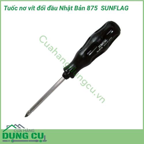 Tuốc nơ vít đổi đầu Nhật Bản SUNFLAG 875 sử dụng để bảo tháo mở các ổ điện rời, ổ điện âm tường, công tắc đèn, các thiết bị điện trong gia đình. trì máy tính để bàn, máy tính xách tay, điện thoại, các thiết bị điện tử nhỏ.