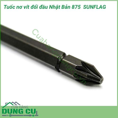 Tuốc nơ vít đổi đầu Nhật Bản SUNFLAG 875 sử dụng để bảo tháo mở các ổ điện rời, ổ điện âm tường, công tắc đèn, các thiết bị điện trong gia đình. trì máy tính để bàn, máy tính xách tay, điện thoại, các thiết bị điện tử nhỏ.