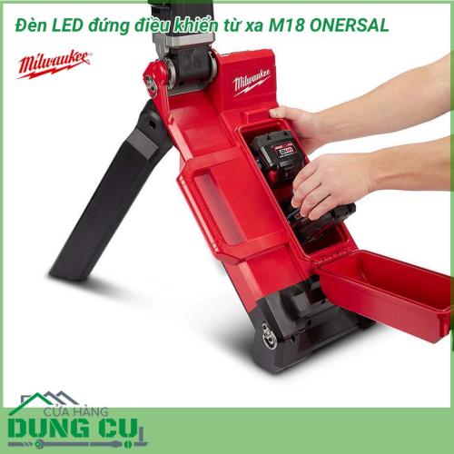 Đèn led đứng điều khiển từ xa Milwaukee M18 ONERSAL thiết bị được sử dụng phổ biến tại công trường, nhà máy, xí nghiệp,...Milwaukee M18 ONERSAL có hệ thống One Key cho phép người dùng theo dõi, tùy chỉnh và thiết lập thời gian hoạt động từ xa.