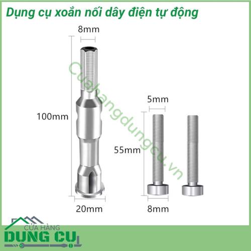 Dụng cụ xoắn nối dây điện tự động đa năng thích hợp để xoắn 2-5 miếng dây. Nó có thể được gắn vào máy khoan điện hoặc sử dụng với cái khoan tay để dễ dàng hoạt động. Công cụ xoắn dây giúp bạn hoàn hảo và xoắn cáp điện trong một bước