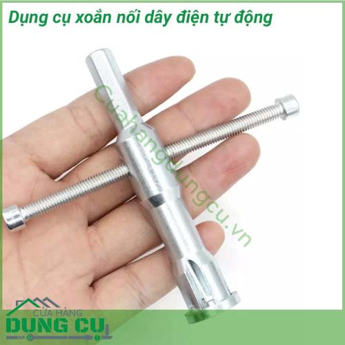 Dụng cụ xoắn nối dây điện tự động đa năng thích hợp để xoắn 2-5 miếng dây. Nó có thể được gắn vào máy khoan điện hoặc sử dụng với cái khoan tay để dễ dàng hoạt động. Công cụ xoắn dây giúp bạn hoàn hảo và xoắn cáp điện trong một bước