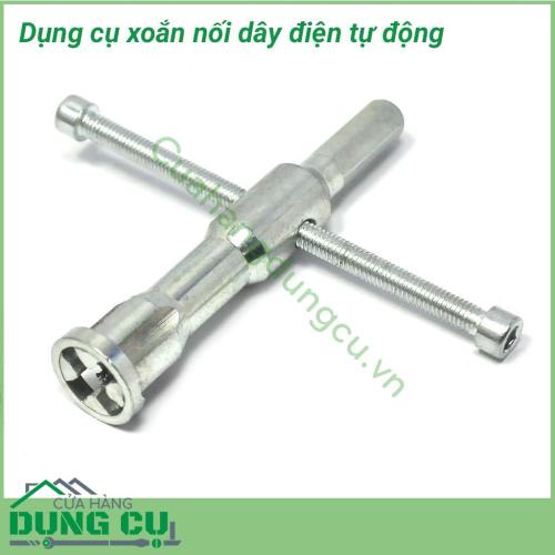 Dụng cụ xoắn nối dây điện tự động đa năng thích hợp để xoắn 2-5 miếng dây. Nó có thể được gắn vào máy khoan điện hoặc sử dụng với cái khoan tay để dễ dàng hoạt động. Công cụ xoắn dây giúp bạn hoàn hảo và xoắn cáp điện trong một bước