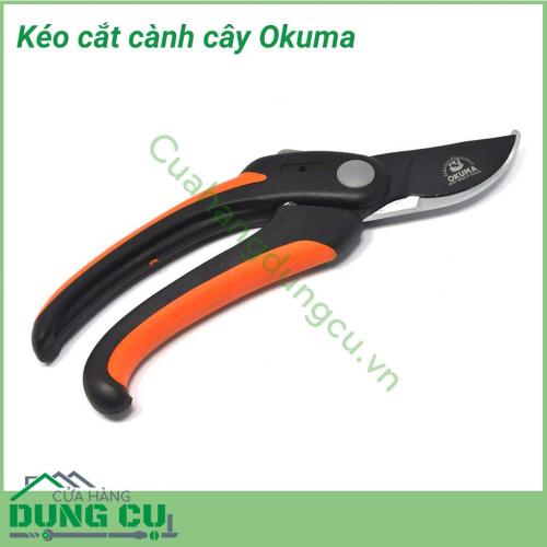 Kéo cắt cành Okuma với cấu tạo ưu việt: lưỡi kéo được làm bằng thép SK5 sắc, bén và không han rỉ. Tay cầm bằng cán đúc kim loại, bọc nhựa màu cam đen với lớp cao su bảo vệ. Kéo cắt cành Okuma là sản phẩm làm vườn chuyên dụng mà khách hàng đang cần tìm.