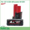 Pin 12V 4.0Ah Milwaukee M12B4 phụ kiện chất lượng cho hiệu suất làm việc cao trong thực tế, được áp dụng những công nghệ tiên tiến hiện đại cho thời gian sử dụng lâu dài và hiệu năng vượt trội trong mọi nhu cầu ứng dụng.