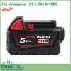 Pin Milwaukee 18V 5.0Ah M18B5 mang lại nhiều công việc hơn trong suốt cả ngày và trong suốt thời gian sử dụng pin của bạn.