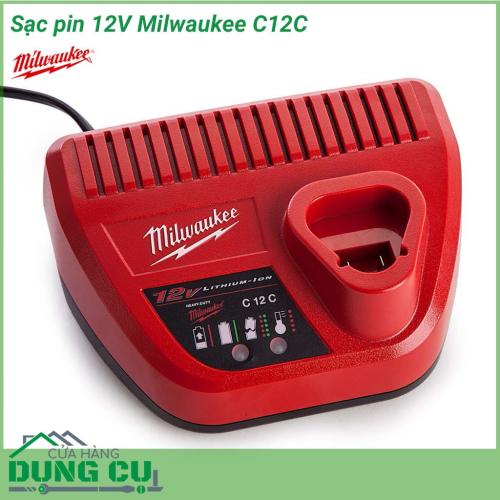 Sạc pin 12V Milwaukee C12C thích hợp sử dụng cho tất cả các dòng máy chính hãng giúp người lao động luôn sẵn sàng cho công việc tiếp theo trong lao động.