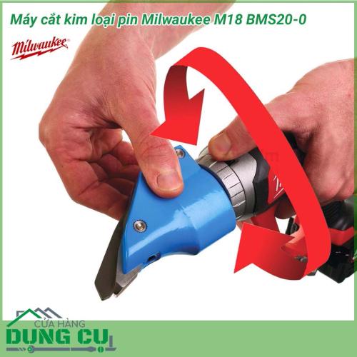 Máy cắt kim loại Milwaukee M18 BMS20-0 cắt chính xác với độ sâu tối đa trên các nguyên vật liệu một cách dễ dàng. Kiểm soát hoàn toàn trong suốt quá trình sử dung với thiết kế công thái học cho sự thoải mái nhất khi vận hành