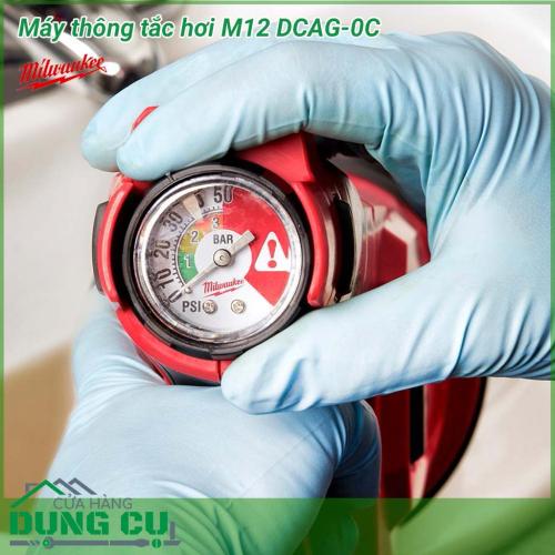 Máy thông tắc hơi Milwaukee M12 DCAG-0C dòng máy làm sạch công nghiệp hiện đại cho phép người dùng nhanh chóng xử lý các cống thoát nước, bồn cầu, bồn rửa…. ứng dụng nguyên lý nén hơi, luồng không khí được đẩy mạnh và thổi bay được các chất bám bẩn