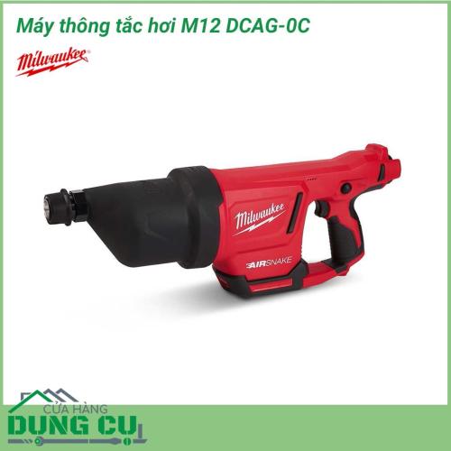 Máy thông tắc hơi Milwaukee M12 DCAG-0C dòng máy làm sạch công nghiệp hiện đại cho phép người dùng nhanh chóng xử lý các cống thoát nước, bồn cầu, bồn rửa…. ứng dụng nguyên lý nén hơi, luồng không khí được đẩy mạnh và thổi bay được các chất bám bẩn