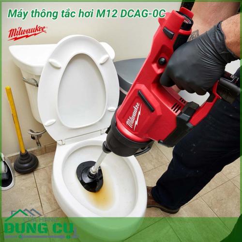 Máy thông tắc hơi Milwaukee M12 DCAG-0C dòng máy làm sạch công nghiệp hiện đại cho phép người dùng nhanh chóng xử lý các cống thoát nước, bồn cầu, bồn rửa…. ứng dụng nguyên lý nén hơi, luồng không khí được đẩy mạnh và thổi bay được các chất bám bẩn