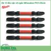 Bộ 10 mũi vít ngắn 2 đầu Milwaukee PH3-65mm được làm bằng chất liệu hợp kim thép cứng cáp, không hoen gỉ hay cong vênh, mài mòn trong quá trình làm việc, cho độ bền sử dụng lâu dài theo thời gian.