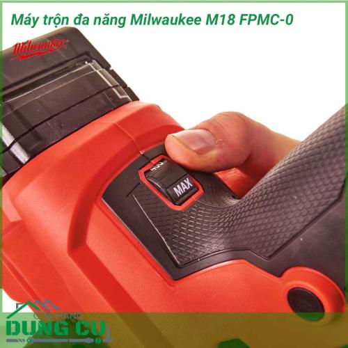 Máy trộn đa năng Milwaukee M18 FPMC-0 thiết bị chuyên dụng dùng để trộn các hợp chất như bê tông và vữa một cách dễ dàng và hiệu quả. Động cơ không chổi than mạnh mẽ cung cấp hiệu suất vượt trội giúp xử lý nhanh chóng tất cả các yêu cầu công việc.