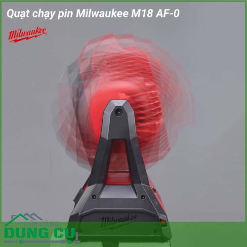 Quạt chạy pin Milwaukee M18 AF-0 một thiết bị tiện ích cho các nhu cầu lưu thông không khí trong phòng 3,6 mx 4 m một cách hiệu quả. Thiết kế nhỏ gọn với tay cầm tích hợp để tối đa hóa tính di động cho phép mang theo tới mọi nơi một cách dễ dàng nhất.