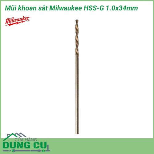 Mũi khoan sắt Milwaukee HSS-G 1.0x34mm được làm bằng chất liệu hợp kim thép cứng cáp, không hoen gỉ hay cong vênh, mài mòn trong quá trình làm việc, cho độ bền sử dụng lâu dài theo thời gian.