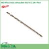 Mũi khoan sắt Milwaukee HSS-G 2.0X49mm được làm bằng chất liệu hợp kim thép cứng cáp, không hoen gỉ hay cong vênh, mài mòn trong quá trình làm việc, cho độ bền sử dụng lâu dài theo thời gian.