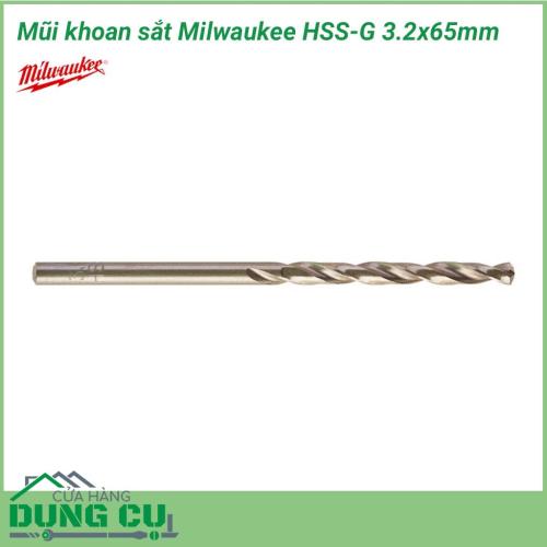 Mũi khoan sắt Milwaukee HSS-G 3.2x65mm được làm bằng chất liệu hợp kim thép cứng cáp, không hoen gỉ hay cong vênh, mài mòn trong quá trình làm việc, cho độ bền sử dụng lâu dài theo thời gian