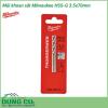 Mũi khoan sắt Milwaukee HSS-G 3.5x70mm được làm bằng chất liệu hợp kim thép cứng cáp, không hoen gỉ hay cong vênh, mài mòn trong quá trình làm việc, cho độ bền sử dụng lâu dài theo thời gian